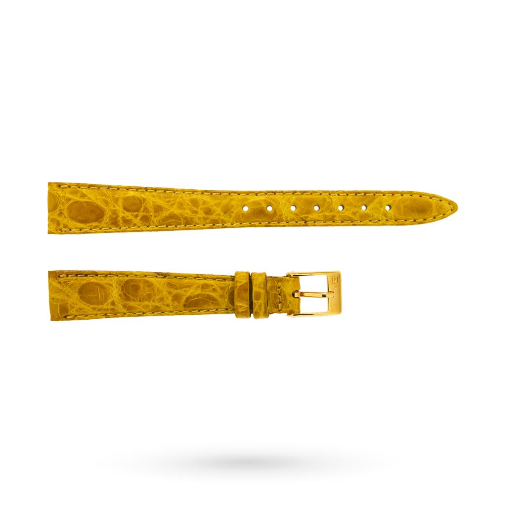 Cinturino artigianale pelle coccodrillo giallo 14-10mm - BROS