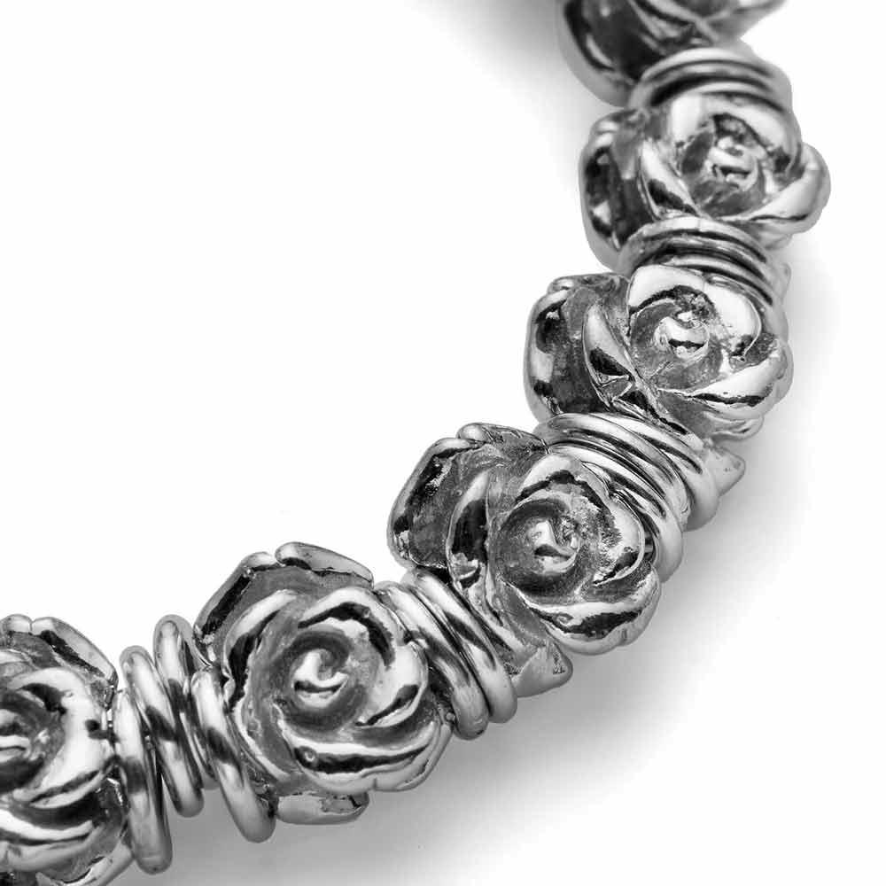  Bracciale donna argento con 13 charms roselline 16+3 cm - MARIA CRISTINA STERLING