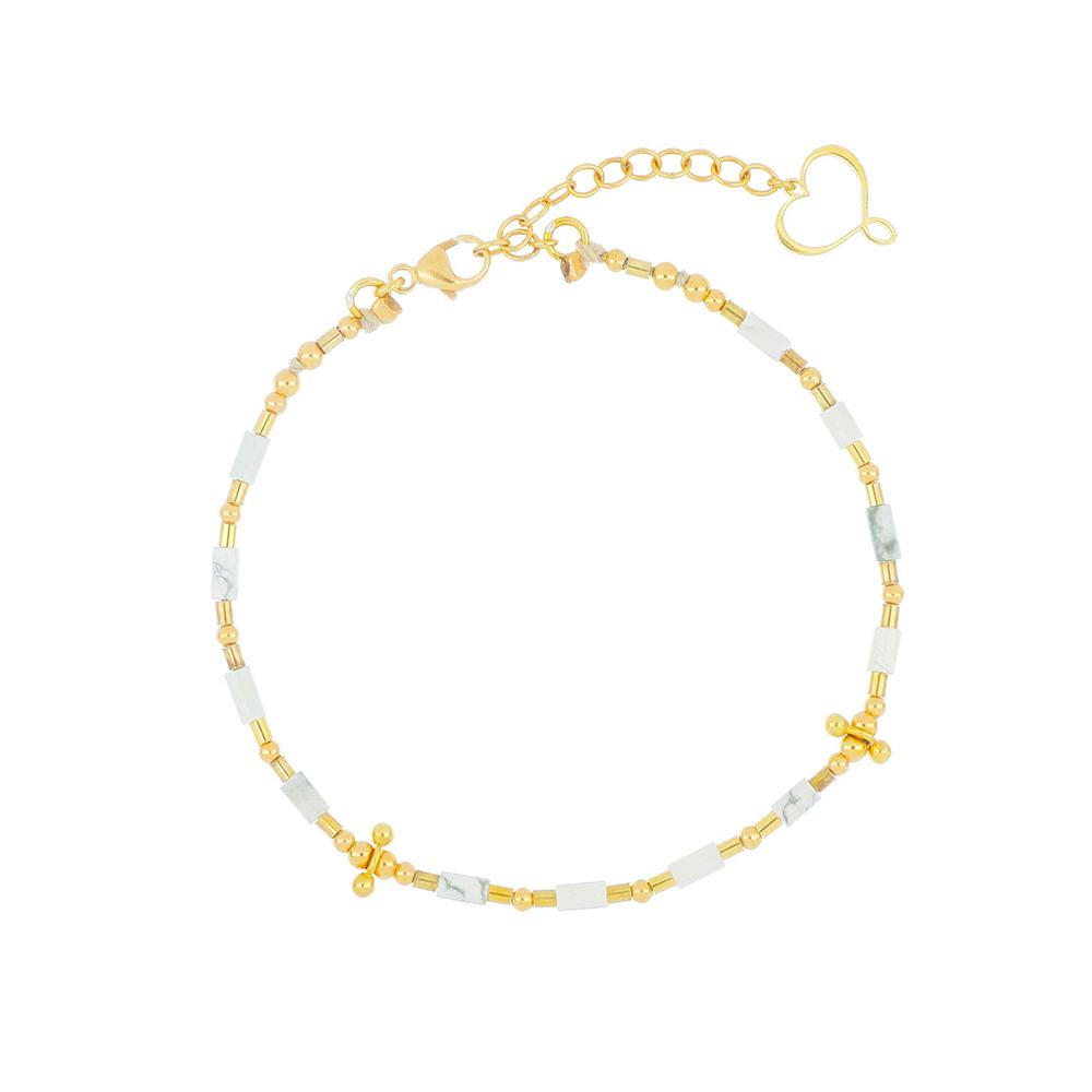 Bracciale Mia Africa Aulite Bianca Con Elementi - MAMAN ET SOPHIE