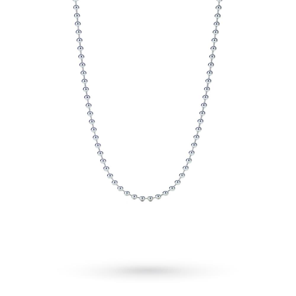 Catenina sferette Valentino argento 70cm - LUSSO ITALIANO