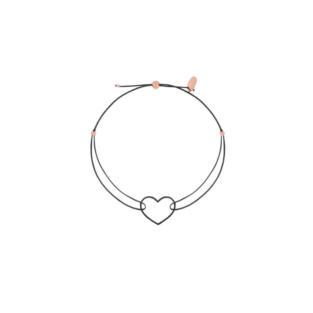 Maman et Sophie medium heart nylon thread bracelet BFOLT22 - MAMAN ET SOPHIE