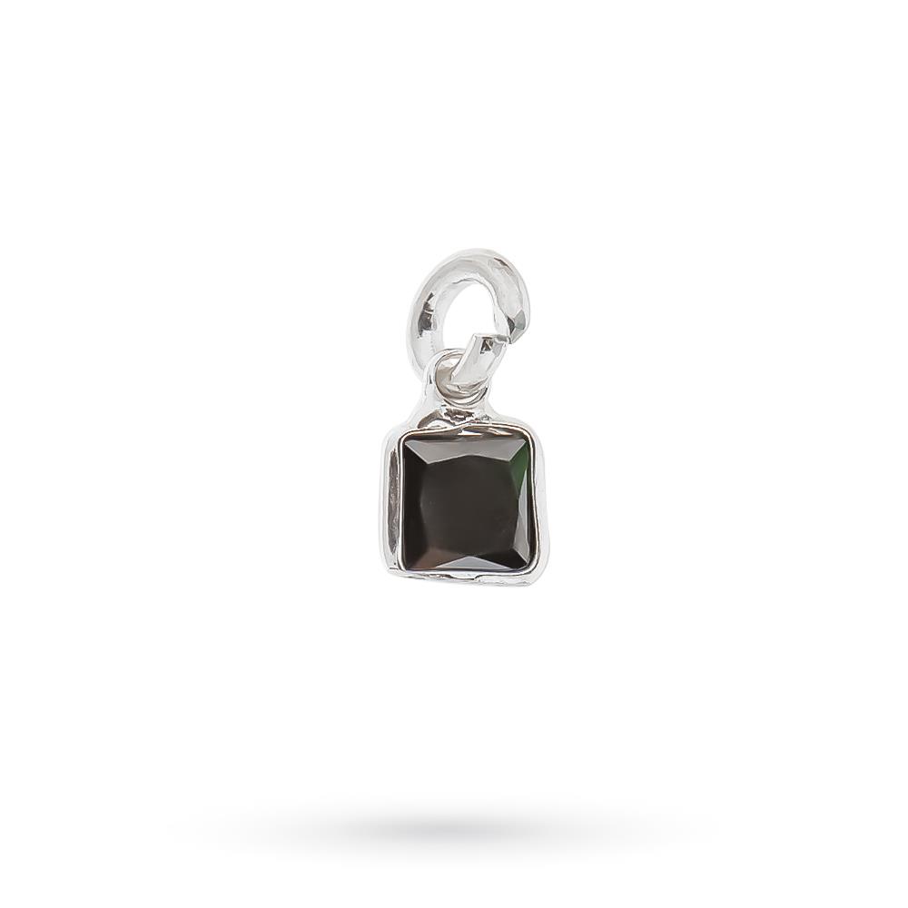 Dodo Mariani Rugiada square pendant with black zircon - DODO MARIANI