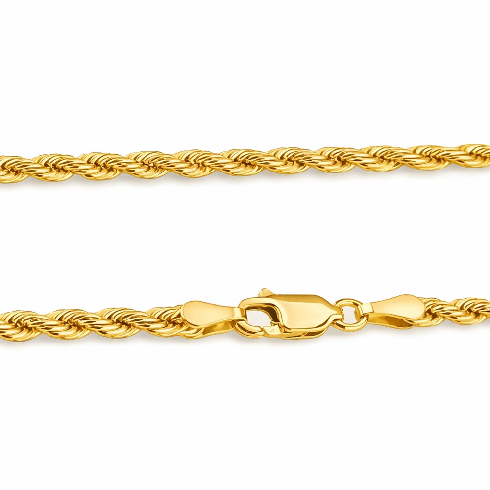 Catenina oro giallo con maglia a fune lunga 45 cm.