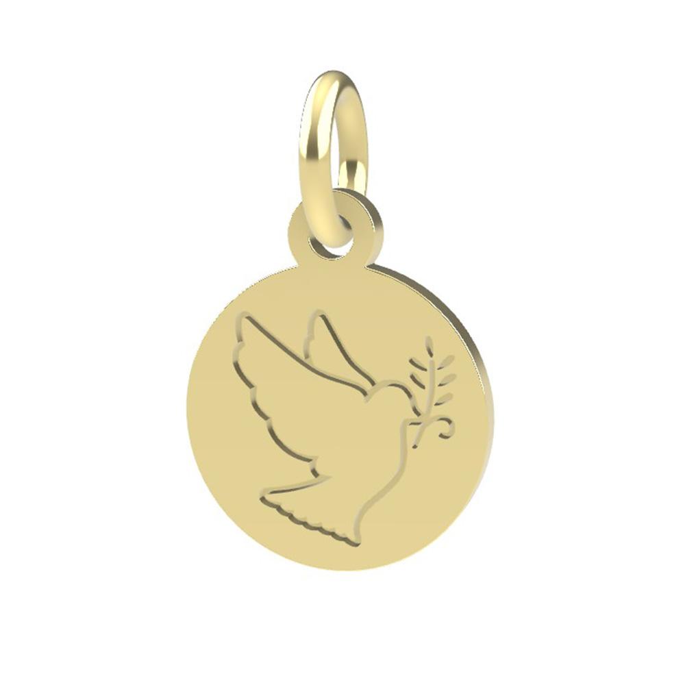 Ciondolo a forma di Colomba (battesimo) oro giallo 18kt Dedie - DEDIE