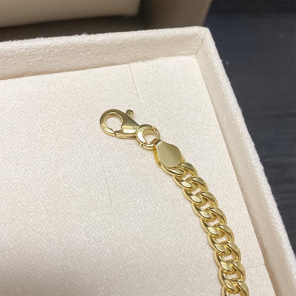  Bracciale catena groumette oro giallo 18kt 19,5cm - LUSSO ITALIANO