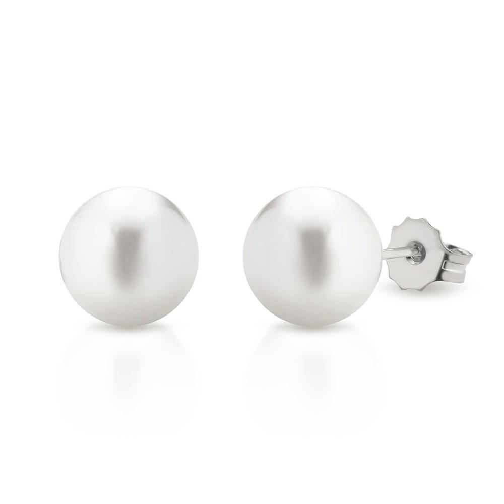 Stud earrings fresh water cultured pearl 7,5-8 mm - LELUNE