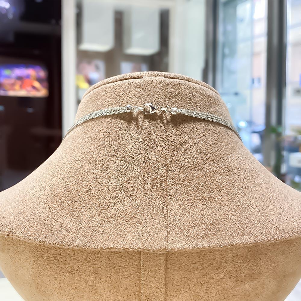  18kt yellow gold diamond leaf necklace - GIORGIO VISCONTI