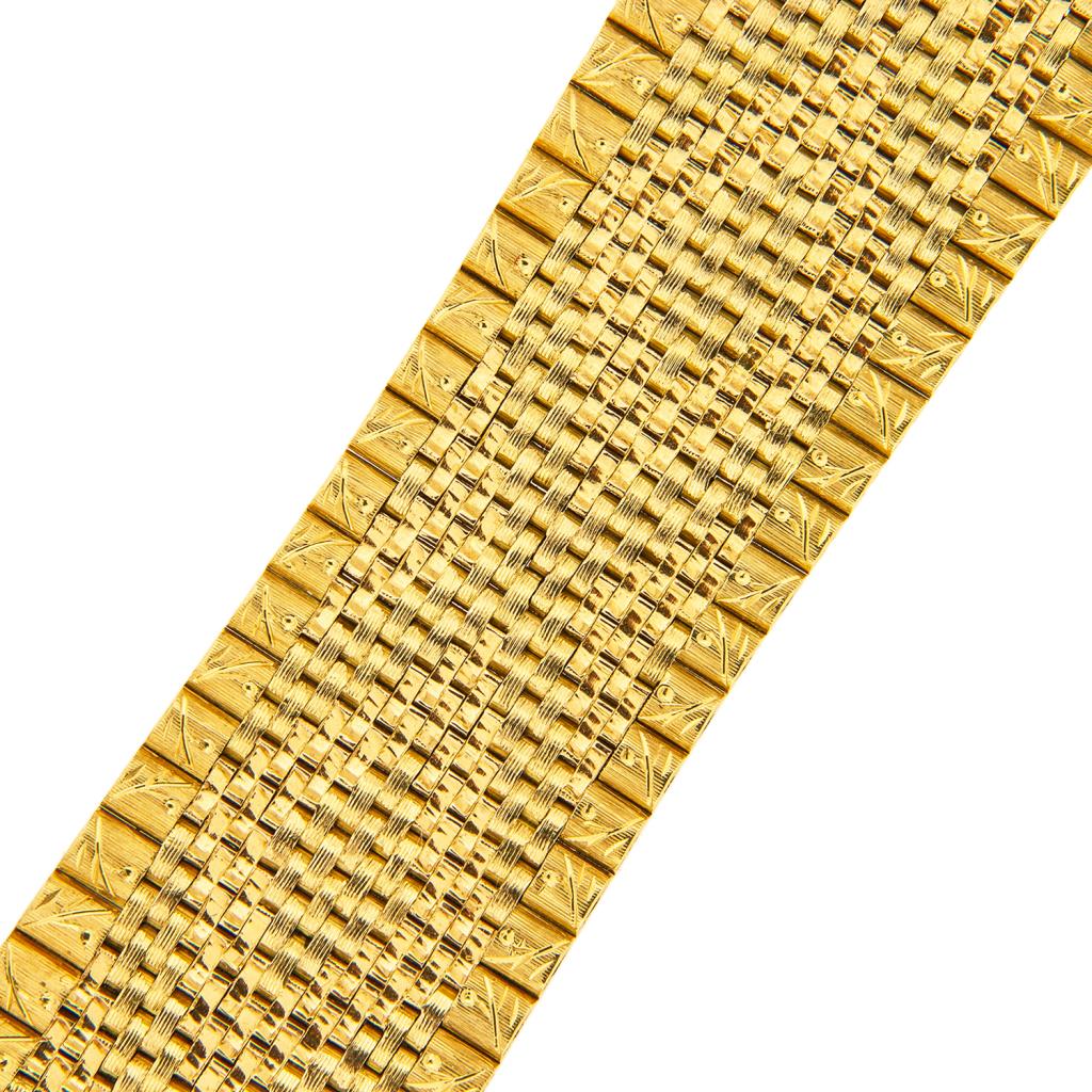  Bracciale vintage semirigido oro, rubini e zaffiri - 