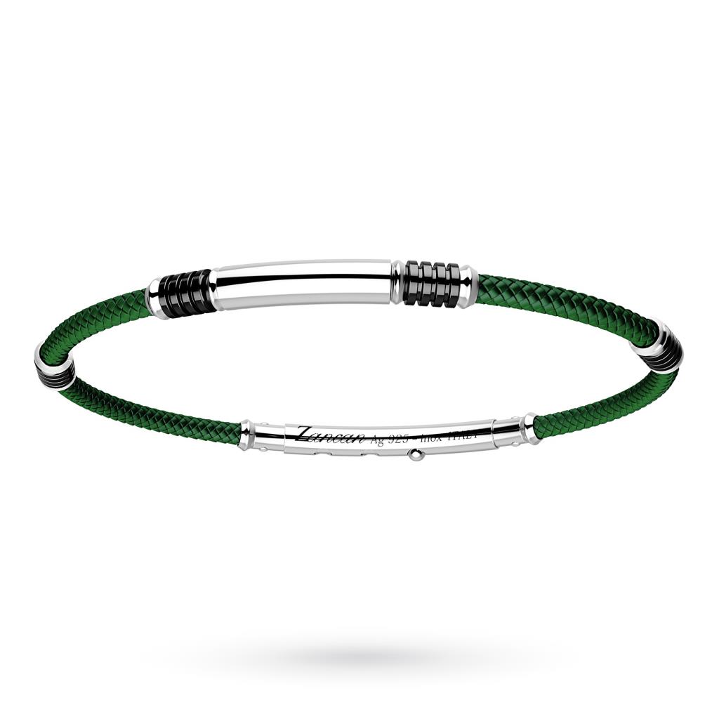 Zancan EXB576-VR bracelet in silver and kevlar - ZANCAN