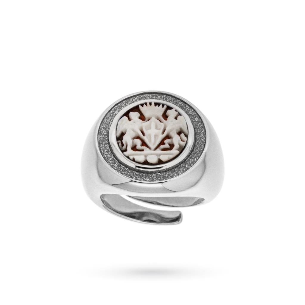Signet ring with Genoa city coat of arms - CICALA