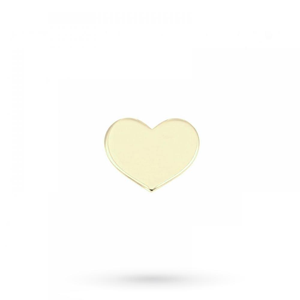 Single small heart lobe earring in golden silver - MAMAN ET SOPHIE