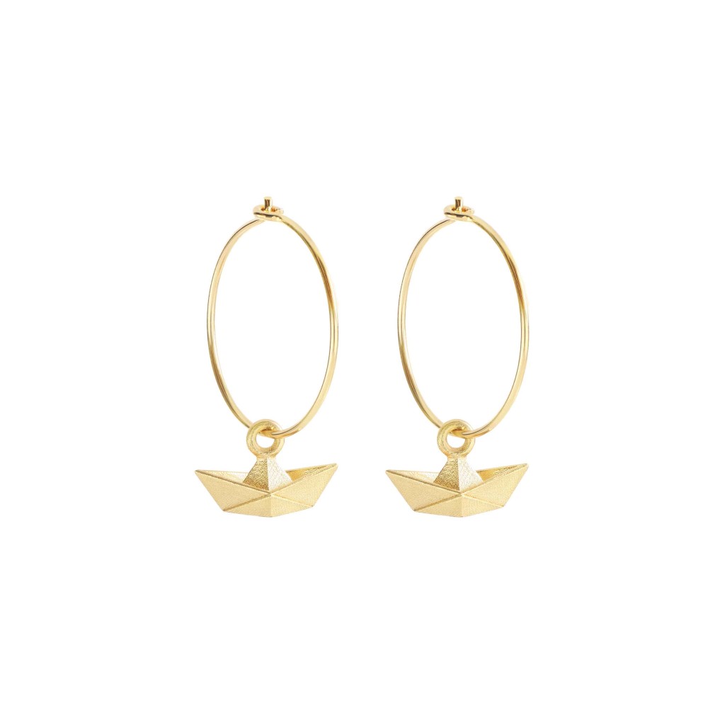 Coppia di orecchini Maman et Sophie ORVIA2BA Viaggio Argento 925 Dorato - MAMAN ET SOPHIE