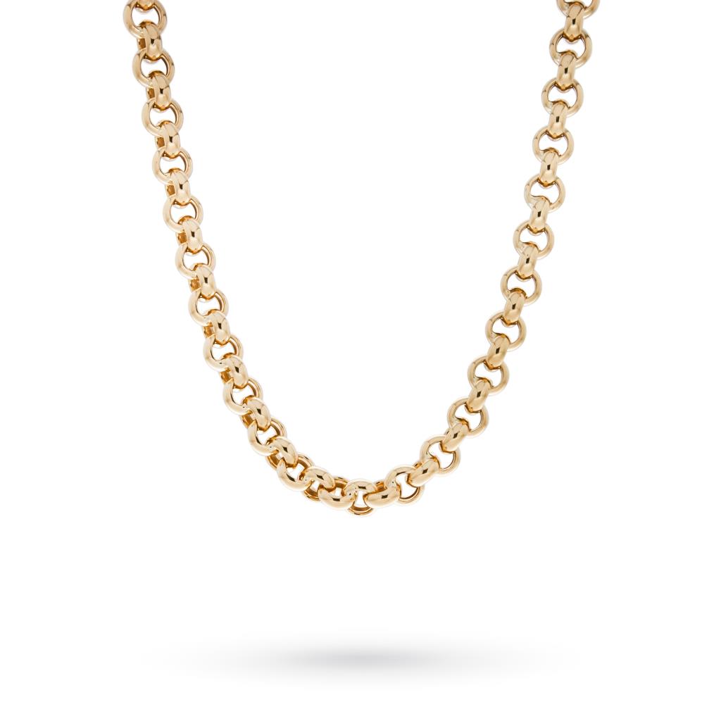 Rolo link chain 40cm in 18kt yellow gold - UNBRANDED