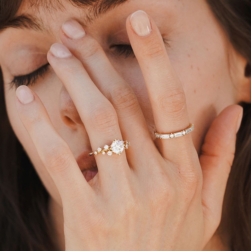  Anello oro rosa diamanti ~1,3 Carati Lab-Grown - AMA