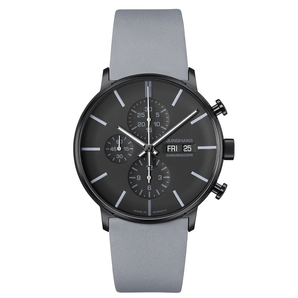 Junghans FORM A Chronoscope engl. Day 27-4372.03 Curry 32,7 mm - JUNGHANS
