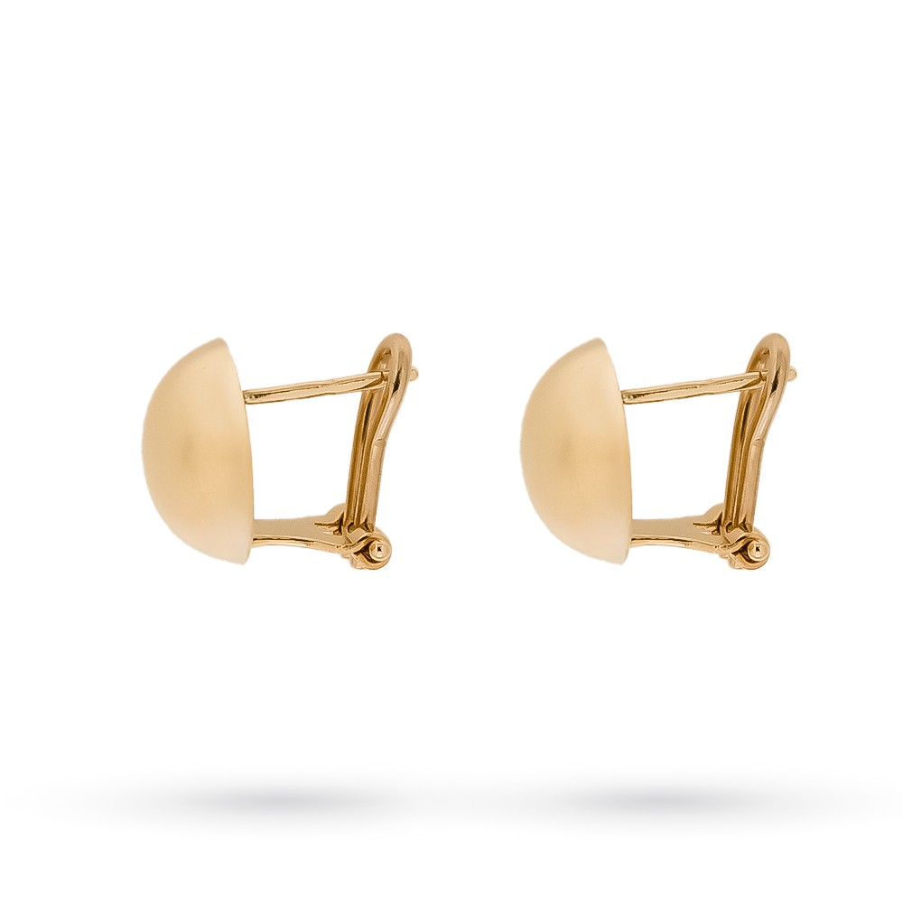  Orecchini mezza sfera oro giallo 18kt Ø 11mm - LUSSO ITALIANO