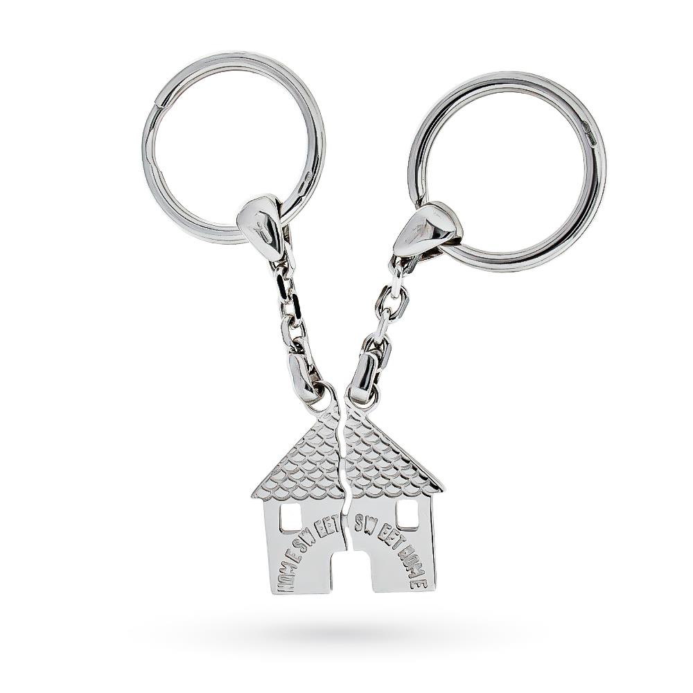 Portachiavi argento doppio casetta divisibile - LUSSO ITALIANO