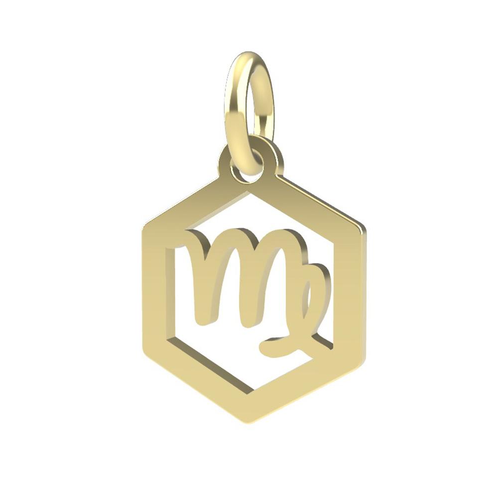 Ciondolo segno zodiacale Vergine oro giallo 18kt Dedie - DEDIE