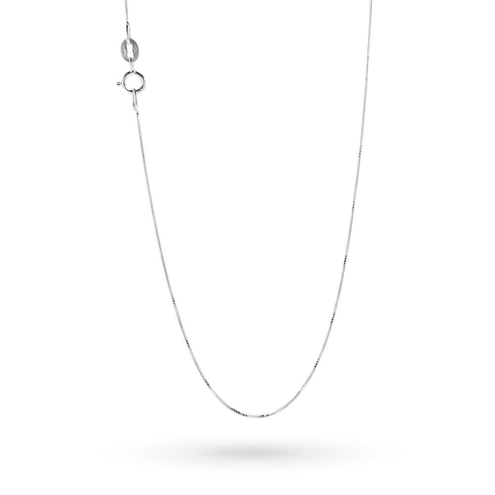 Catenina veneziana oro bianco 18kt &Oslash;0,3mm 45cm - LUSSO ITALIANO