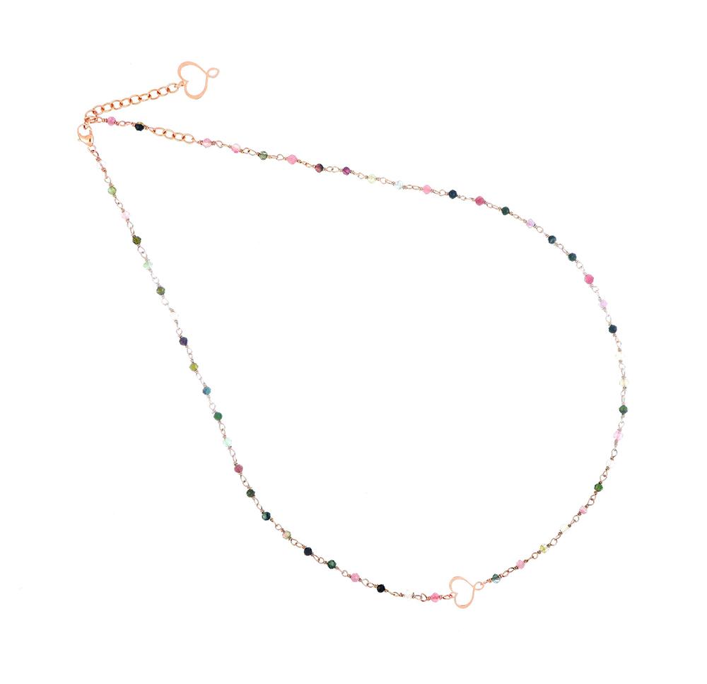 Rosary Elizabeth Maman Heart And Tourmaline Necklace - MAMAN ET SOPHIE