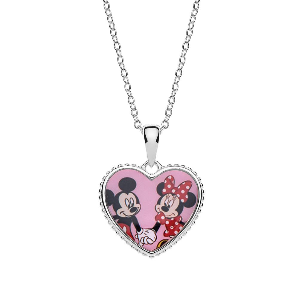 Disney Mickey and Minnie Children's Necklace Silver 925 Enamel - DISNEY