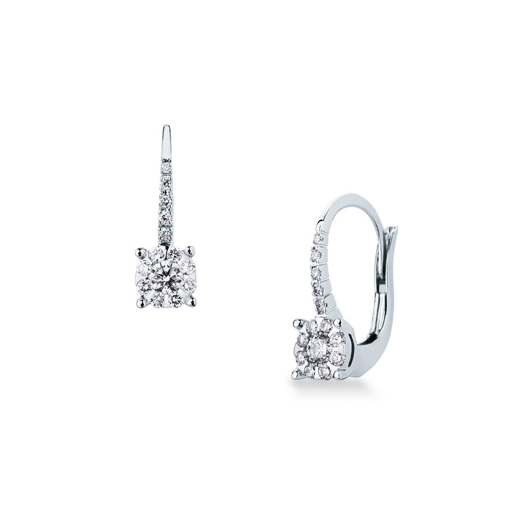 Orecchini monachella oro bianco diamanti ~0,40ct Mirco Visconti - MIRCO VISCONTI