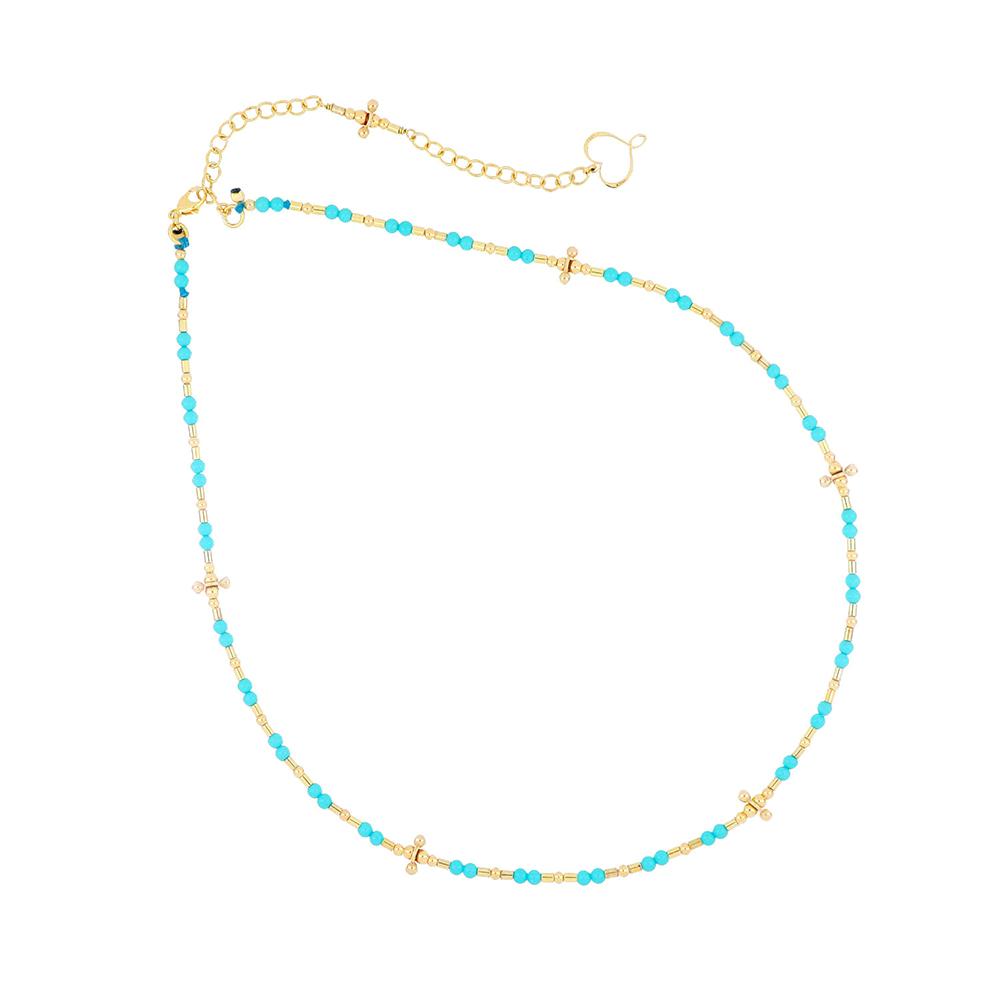 Mia Africa Turquoise With Elements Necklace GCMAFTUSF - MAMAN ET SOPHIE