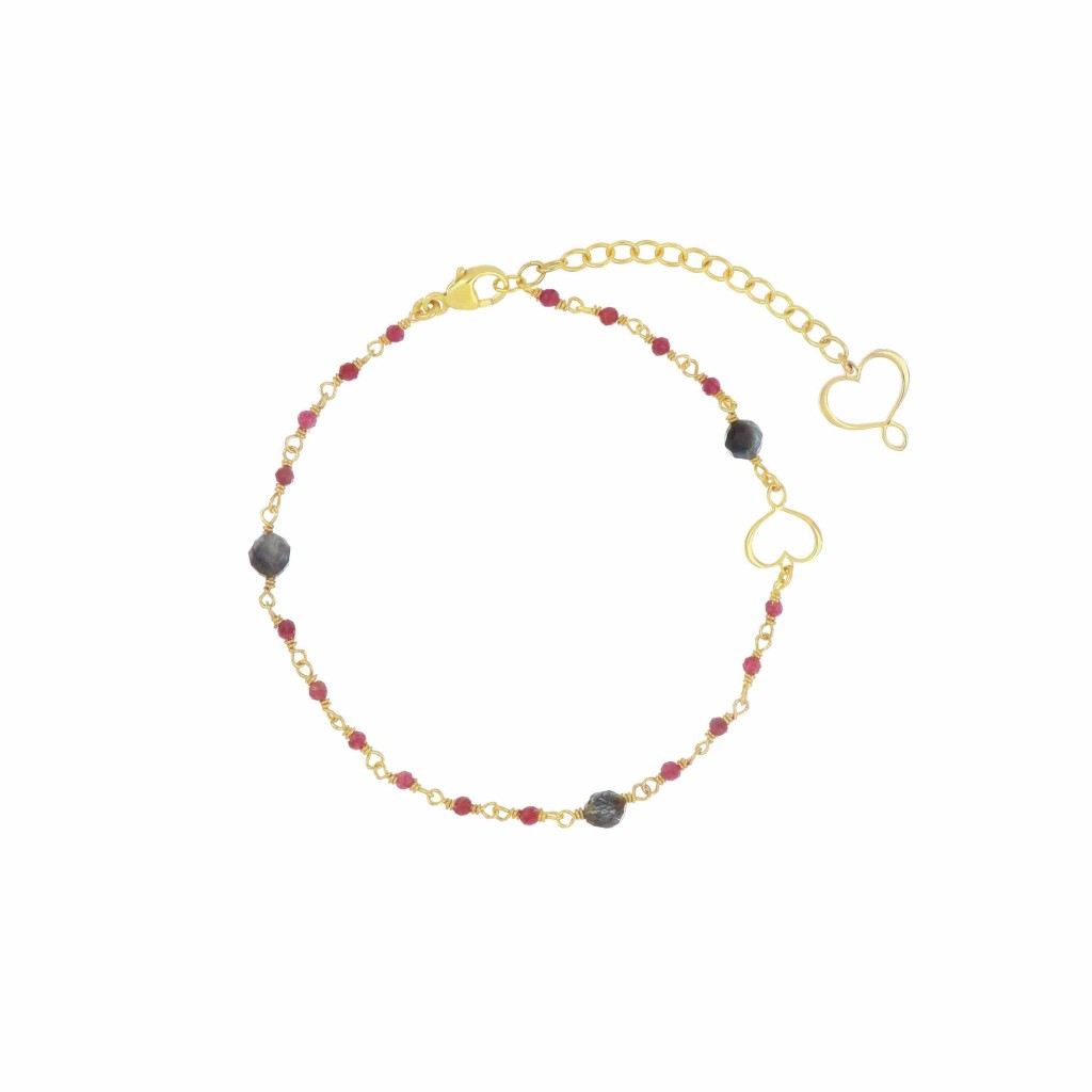 Bracciale Rubino &amp; Acquamarina Maman et Sophie - MAMAN ET SOPHIE