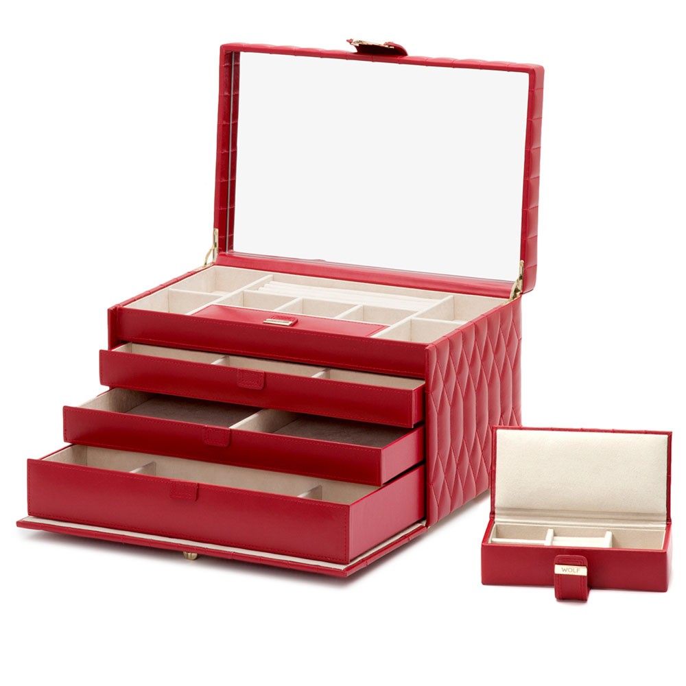  Wolf Large Jewellery Case - Red - WOLF
