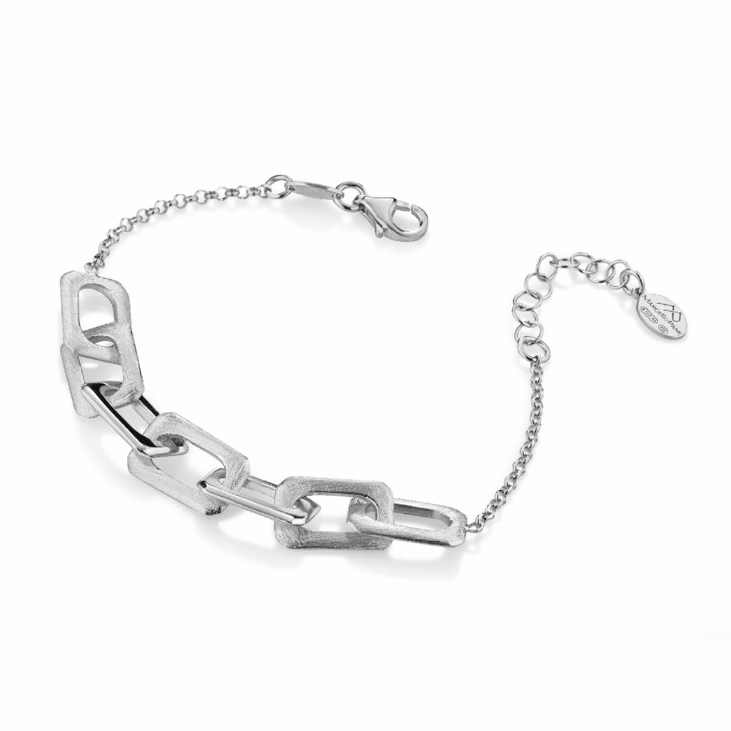 Bracciale Marcello Pane rettangoli traforati argento  - MARCELLO PANE
