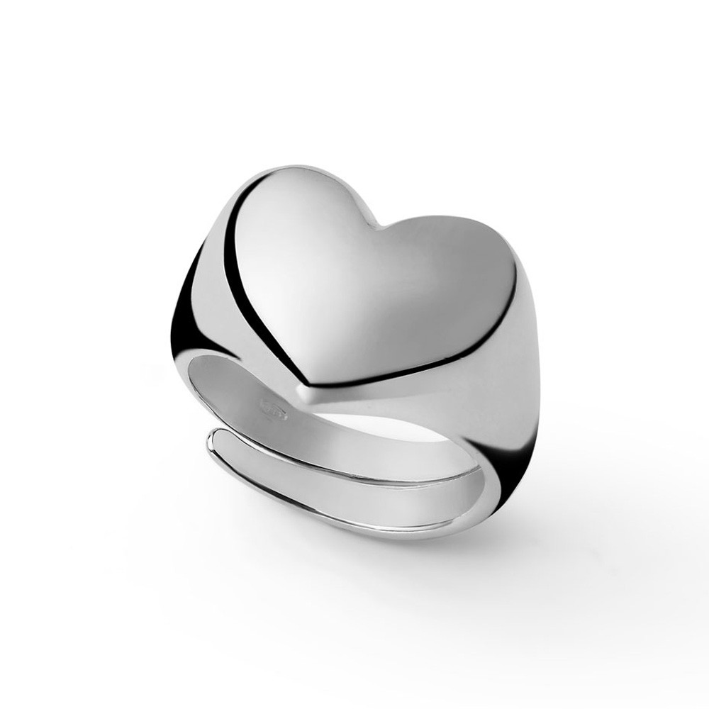 Anello Unoaerre 6637-12 in argento con cuore - UNOAERRE