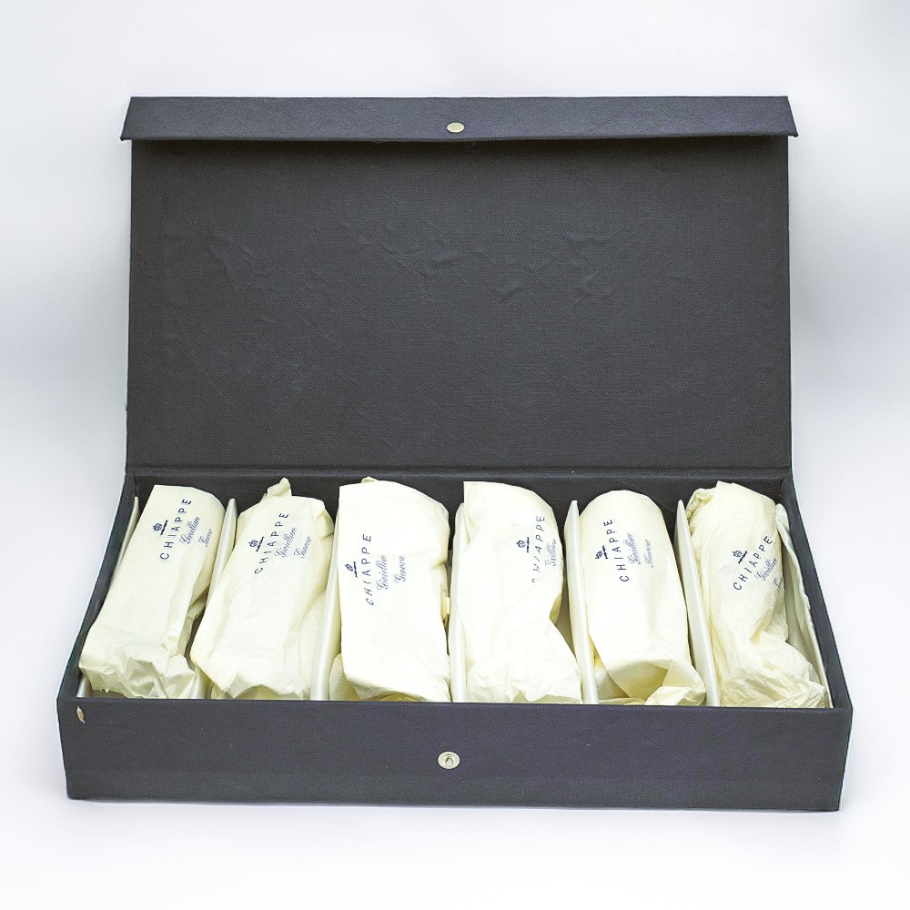 Set di 6 flutes in argento 800 con scatola originale - 