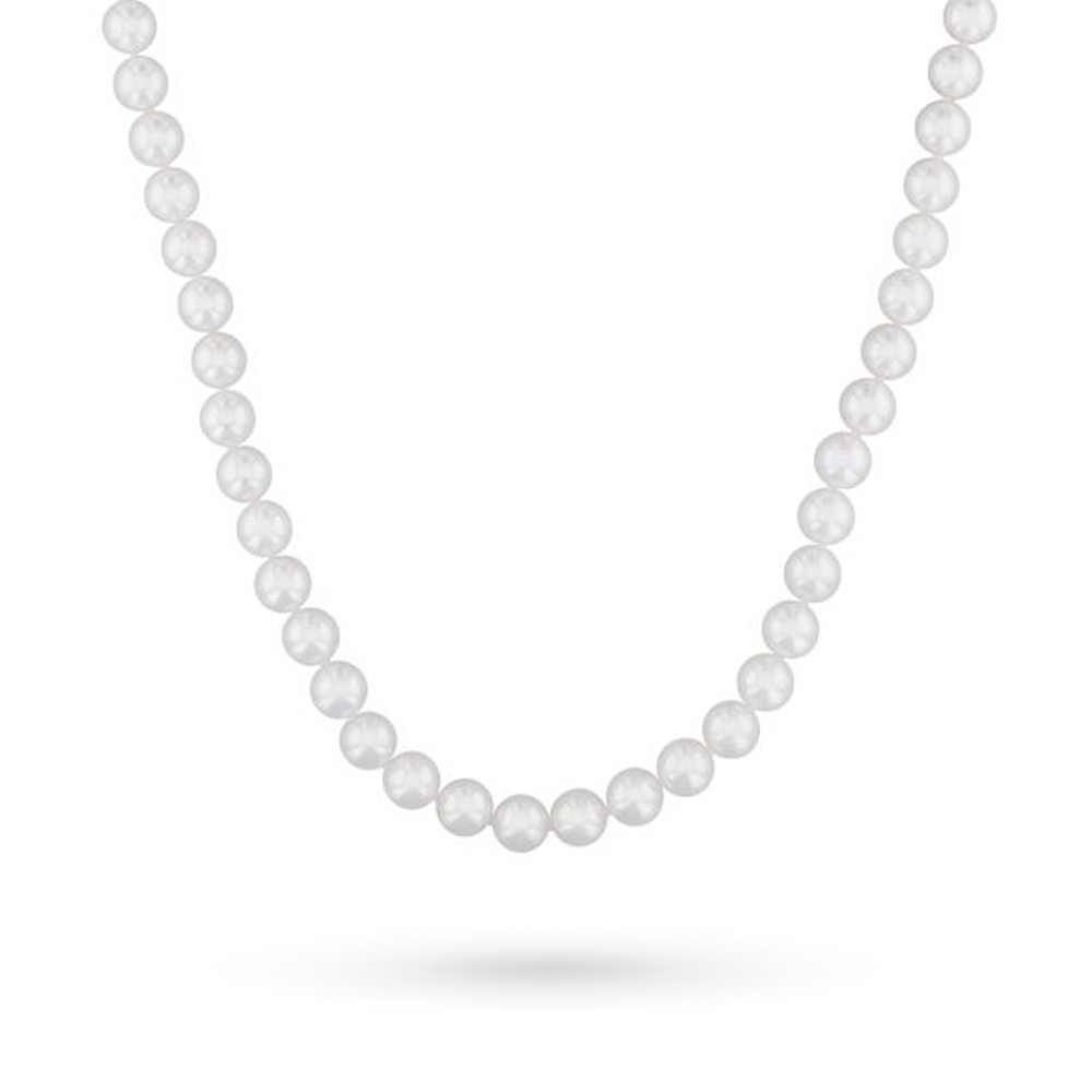 Strand of white Japanese Akoya pearls &Oslash; 5-5.5 mm - 