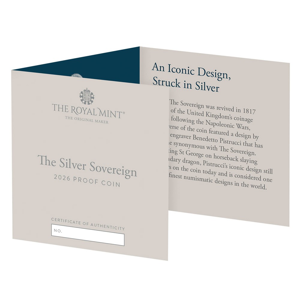  Sterlina Argento 2026 San Giorgio e Drago Proof UK - THE ROYAL MINT