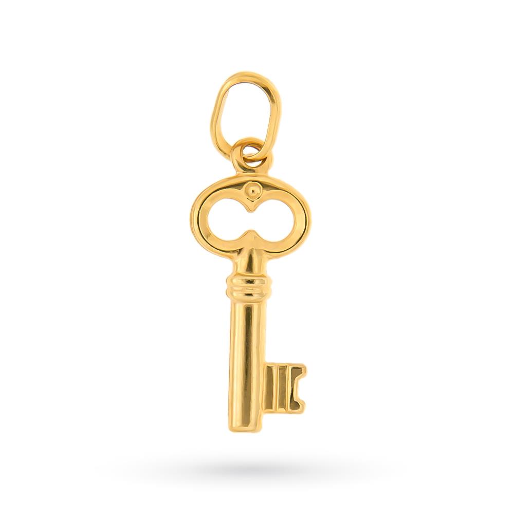 18kt yellow gold key pendant - LUSSO ITALIANO
