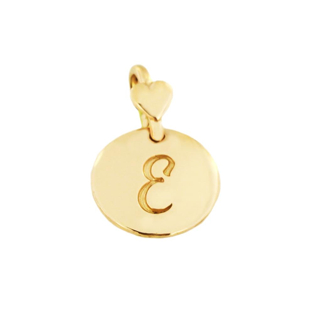 Letter E Dodo Mariani 9kt Gold Pendant - DODO MARIANI