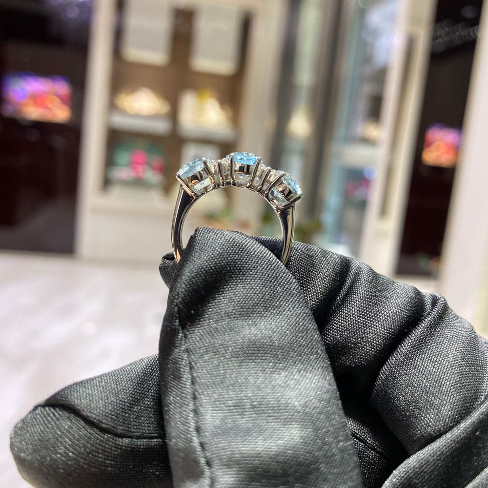  Anello trilogy acquamarine 3,47ct diamanti 0,26ct Mirco Visconti - MIRCO VISCONTI