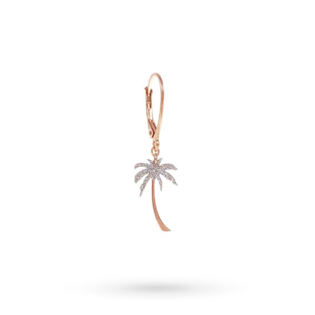 DTP Silver Orecchini A Cerchio Con Stella – Argento 925 Placcato Oro Rosa 18K – Gioielli Donna Ipoallergenici