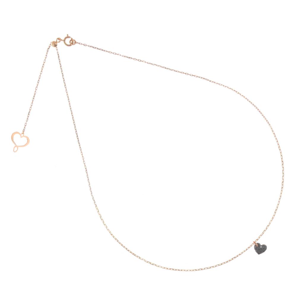 Girocollo cuore pendente cromo Maman et Sophie GHPOW2PK - MAMAN ET SOPHIE