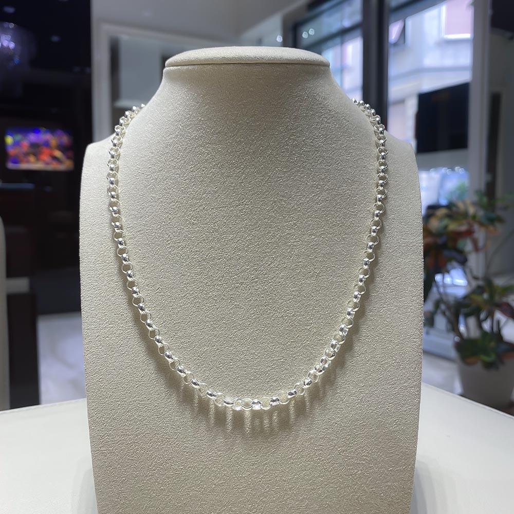 Collana Oro Bianco 14k A Catena Rolò Rotonda 1,85 Mm – Lunghezza 40,6/45,7/50,8 Cm