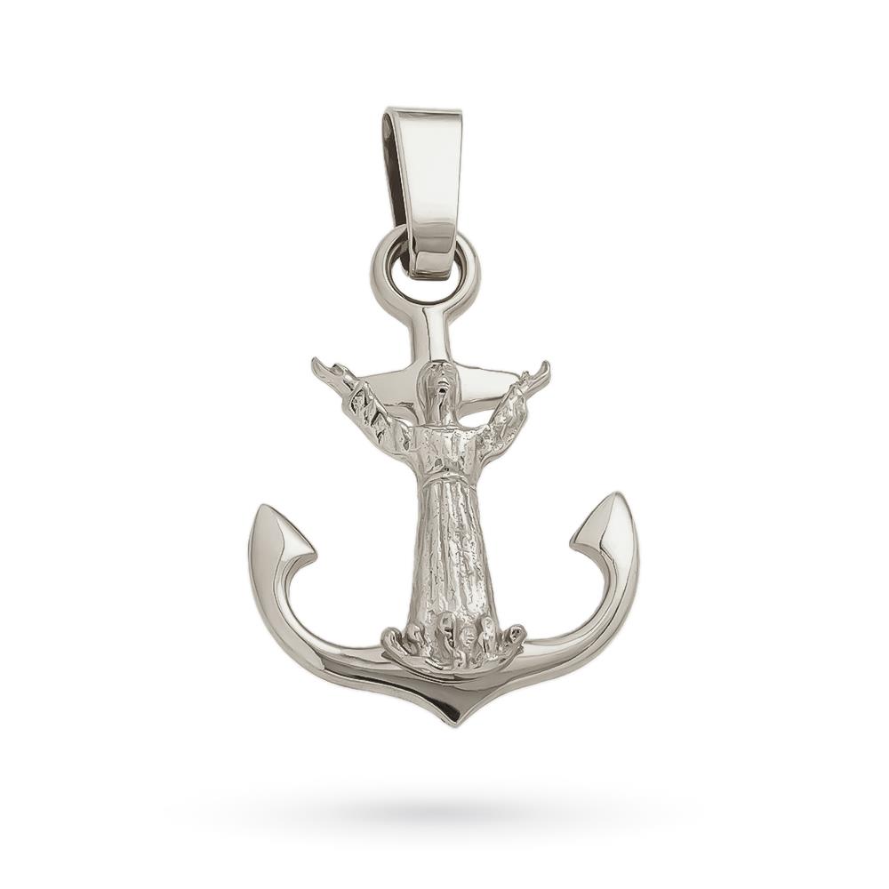 Ciondolo Ancora Cristo degli Abissi argento 925 - LUSSO ITALIANO