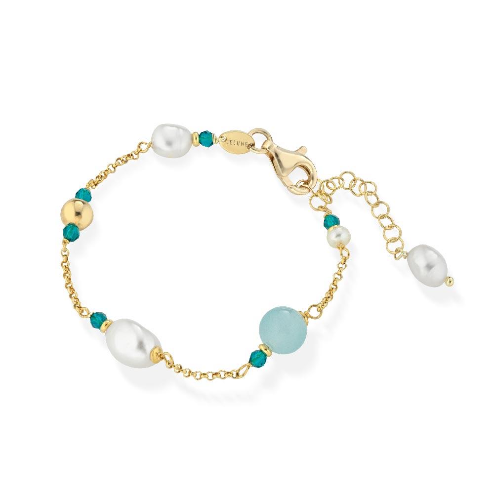 Glamour Bracelet LGBR520.2 Silver Colored Gemstone Pearls - GLAMOUR