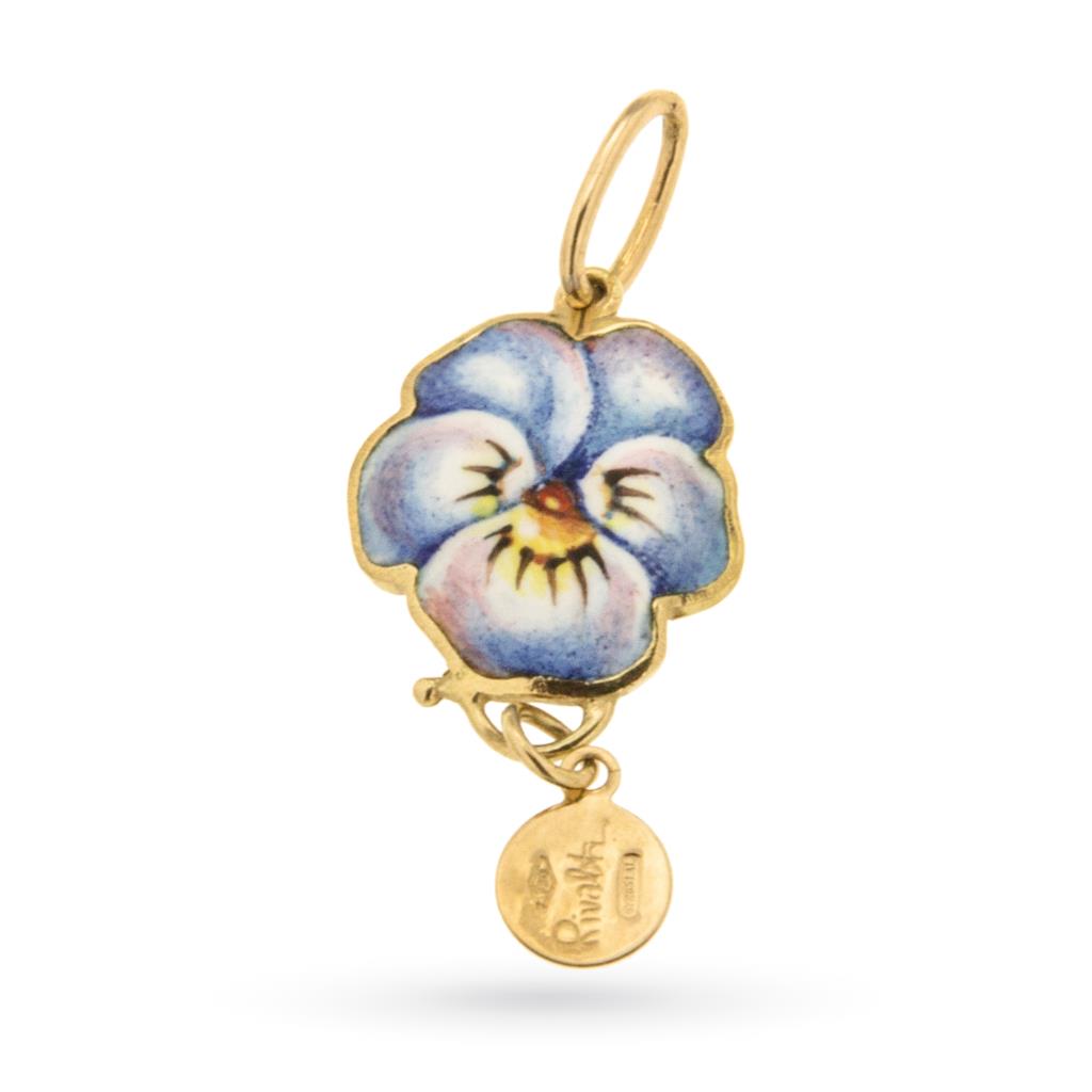 Ciondolo Gabriella Rivalta Viola del Pensiero oro smalto - GABRIELLA RIVALTA