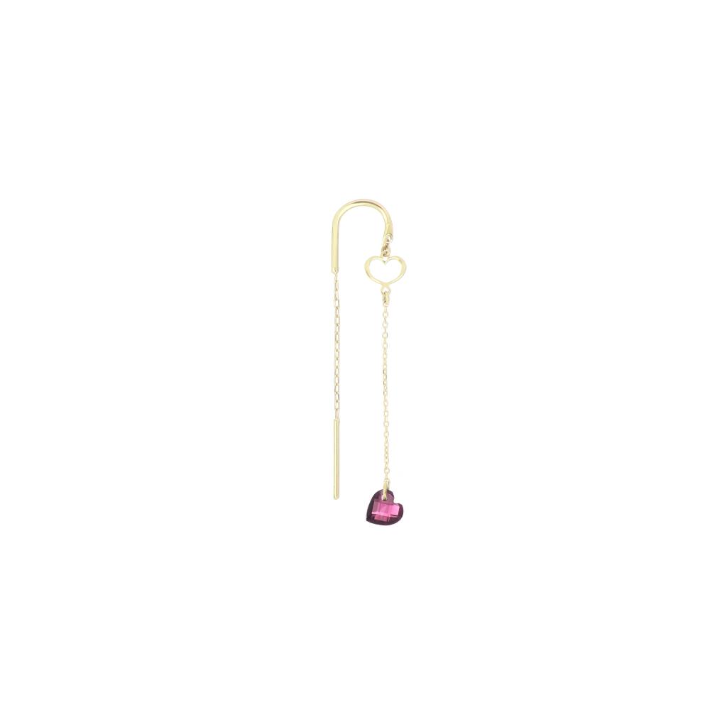 Naked pink heart earring Maman et Sophie ORCUNURO - MAMAN ET SOPHIE
