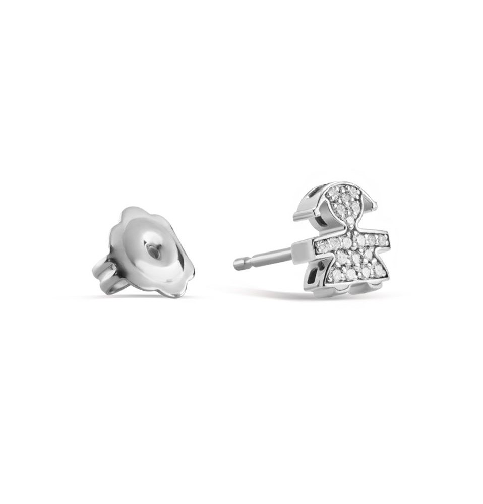 Mono-orecchino leBebe LBB955 sagoma bimba pav&egrave; - LE BEBE