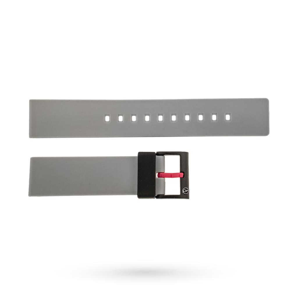Black and grey rubber strap 20mm - LUSSO ITALIANO