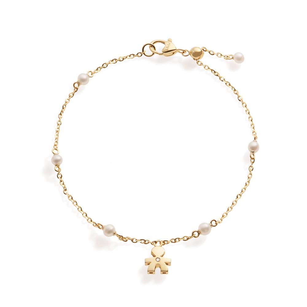 LeBebè LBB832 baby shape bracelet with diamond pearls - LE BEBE