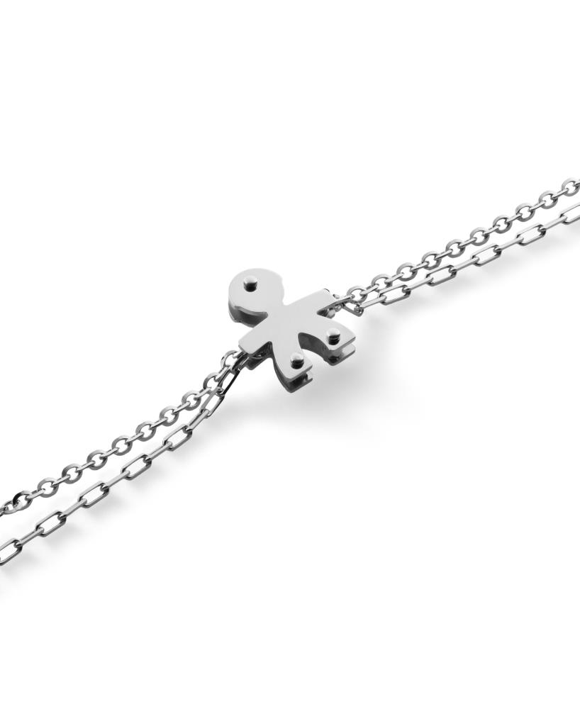  Bracciale leBebe LBB521 Classici bimbo oro bianco diamante 0,005ct - LE BEBE