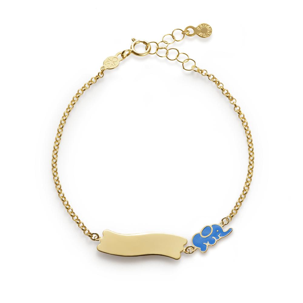 LeBebe PMG035-B Fortuna Elephant bracelet with yellow gold plate - LE BEBE