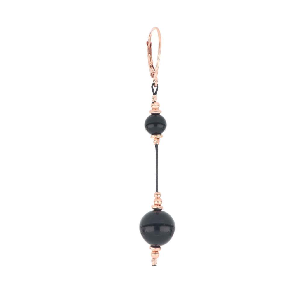 Maman et Sophie black agate wire earring ORCSD1F2AN - MAMAN ET SOPHIE